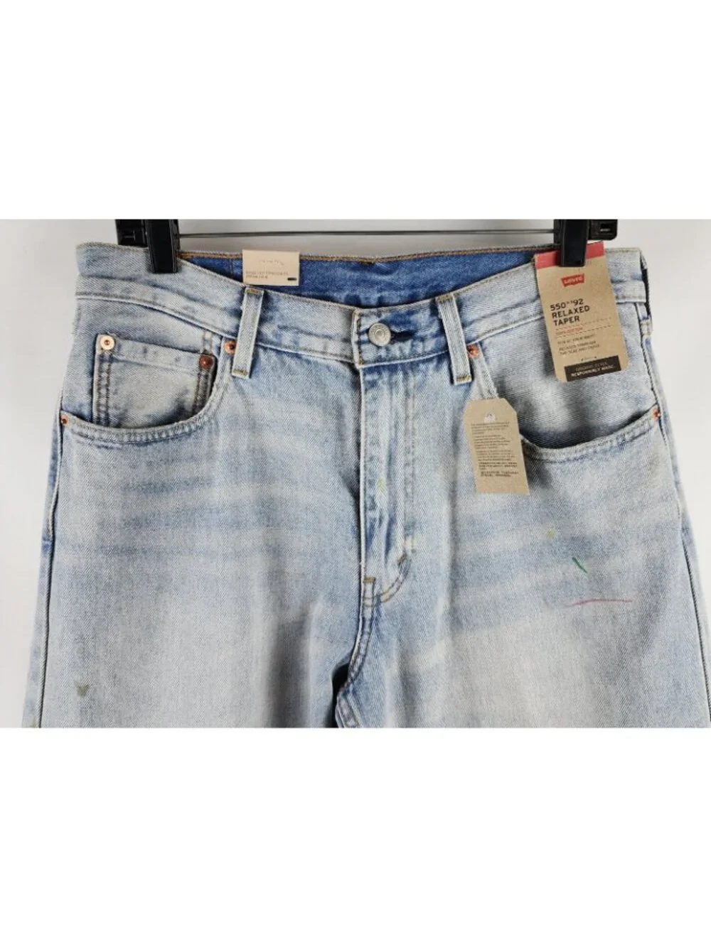 Levis 550 '92 Jeans Mens 32x29 Relaxed Taper Stained Distressed New